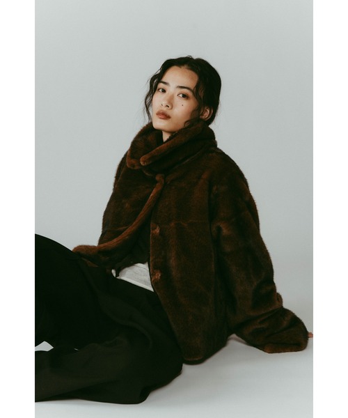 point collar fur coat（その他アウター）｜Knuth Marf