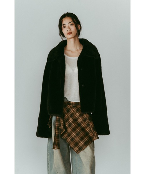 point collar fur coat（その他アウター）｜Knuth Marf