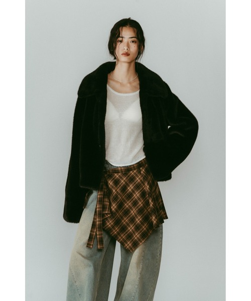 point collar fur coat（その他アウター）｜Knuth Marf
