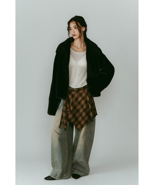 point collar fur coat（その他アウター）｜Knuth Marf