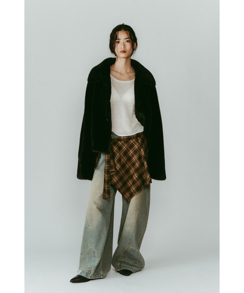 point collar fur coat（その他アウター）｜Knuth Marf