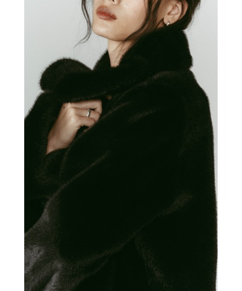 Knuth Marf（クヌースマーフ）の「point collar fur coat（その他アウター・レディース・ブラウン/ブラック・FREE）」の5枚目の写真