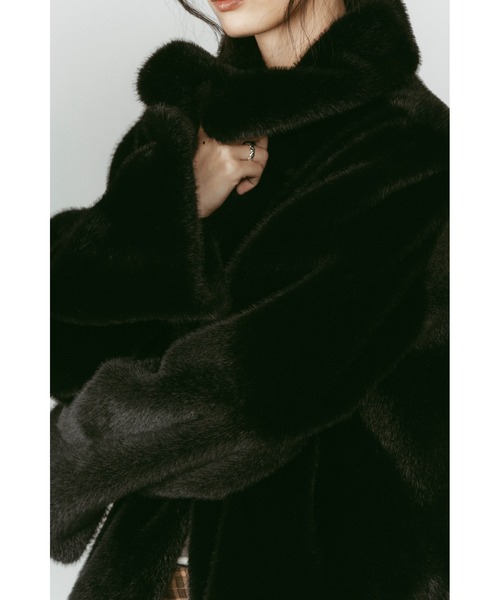 Knuth Marf（クヌースマーフ）の「point collar fur coat（その他アウター・レディース・ブラウン/ブラック・FREE）」の6枚目の写真