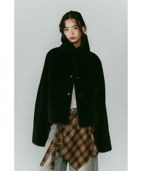 Knuth Marf（クヌースマーフ）の「point collar fur coat（その他アウター・レディース・ブラウン/ブラック・FREE）」の7枚目の写真