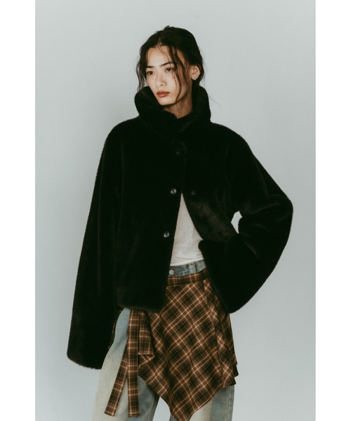 Knuth Marf（クヌースマーフ）の「point collar fur coat（その他アウター・レディース・ブラウン/ブラック・FREE）」の11枚目の写真