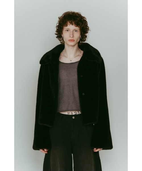 point collar fur coat（その他アウター）｜Knuth Marf