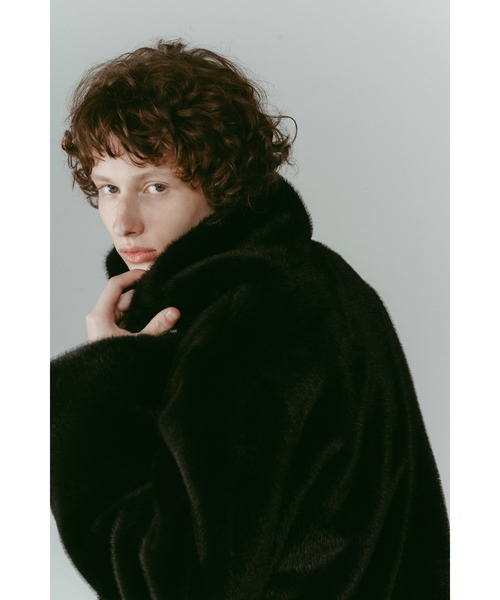 Knuth Marf（クヌースマーフ）の「point collar fur coat（その他アウター・レディース・ブラウン/ブラック・FREE）」の3枚目の写真