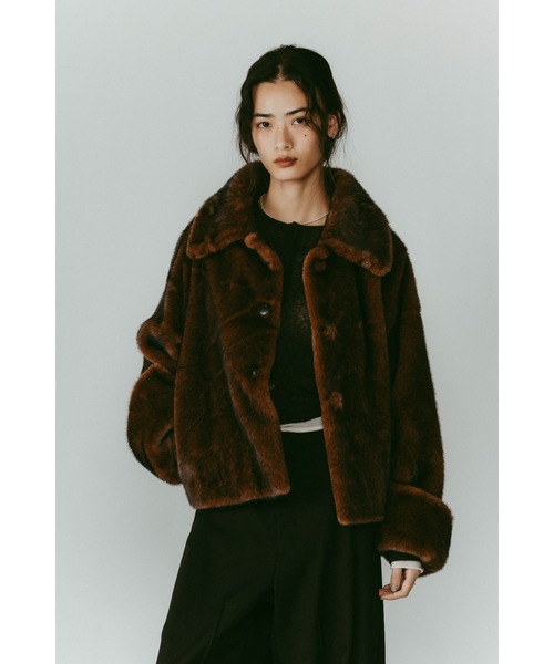 Knuth Marf（クヌースマーフ）の「point collar fur coat（その他アウター・レディース・ブラウン/ブラック・FREE）」の18枚目の写真