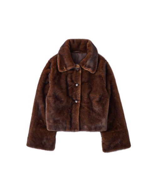 point collar fur coat（その他アウター）｜Knuth Marf