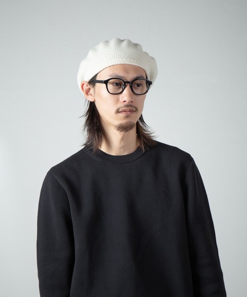 RACAL（ラカル）の「Soft Wool Knit Beret Tam / ソフトウールニットタムベレー（ニットキャップ/ビーニー・メンズ・ネイビー/ブラック/グレー/オフホワイト/ブラウン・FREE）」の2枚目の写真