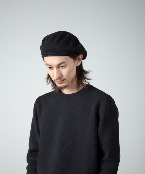 RACAL（ラカル）の「Soft Wool Knit Beret Tam / ソフトウールニットタムベレー（ニットキャップ/ビーニー・メンズ・ネイビー/ブラック/グレー/オフホワイト/ブラウン・FREE）」の3枚目の写真