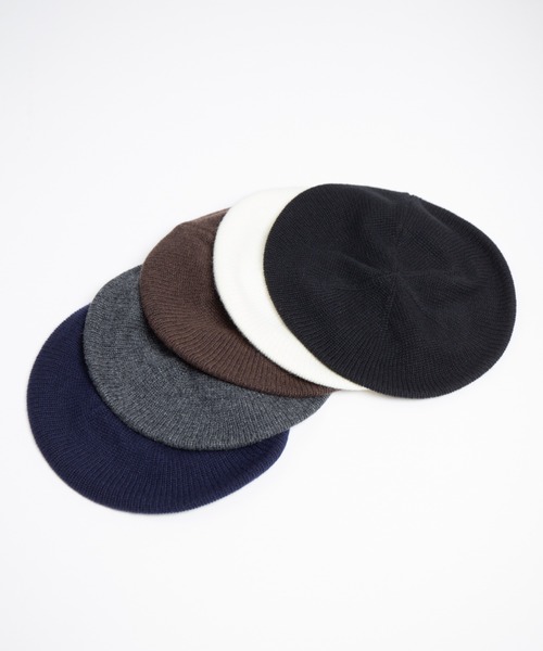 RACAL（ラカル）の「Soft Wool Knit Beret Tam / ソフトウールニットタムベレー（ニットキャップ/ビーニー・メンズ・ネイビー/ブラック/グレー/オフホワイト/ブラウン・FREE）」の6枚目の写真