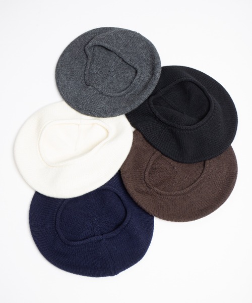 RACAL（ラカル）の「Soft Wool Knit Beret Tam / ソフトウールニットタムベレー（ニットキャップ/ビーニー・メンズ・ネイビー/ブラック/グレー/オフホワイト/ブラウン・FREE）」の8枚目の写真