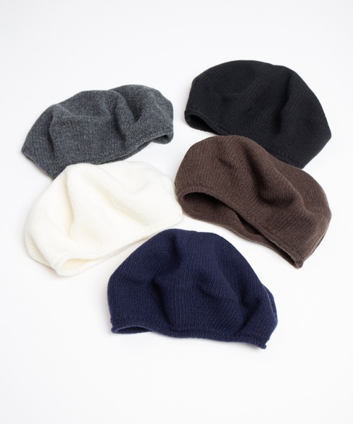 RACAL（ラカル）の「Soft Wool Knit Beret Tam / ソフトウールニットタムベレー（ニットキャップ/ビーニー・メンズ・ネイビー/ブラック/グレー/オフホワイト/ブラウン・FREE）」の9枚目の写真