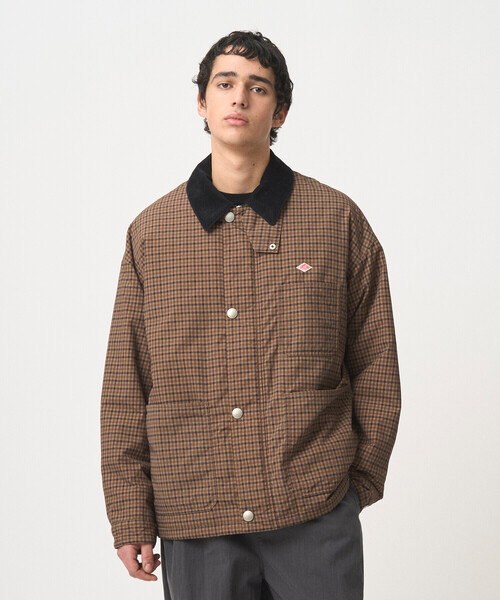 DANTON(ダントン)の「MEN'S NYLON TUSSAH WORK JACKET PLAID(ブルゾン・メンズ・ブラウン系その他・38/42/40/44)」の2枚目の写真