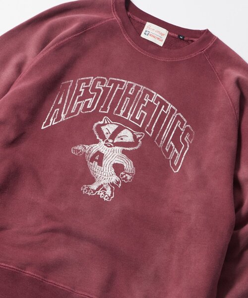 WHO'S WHO gallery（フーズフーギャラリー）の「【FromVintage】アニマルスウェット（スウェット・メンズ・チャコールグレー/サックスブルー/イエロー/バーガンディー・X-SMALL/SMALL/MEDIUM）」の9枚目の写真