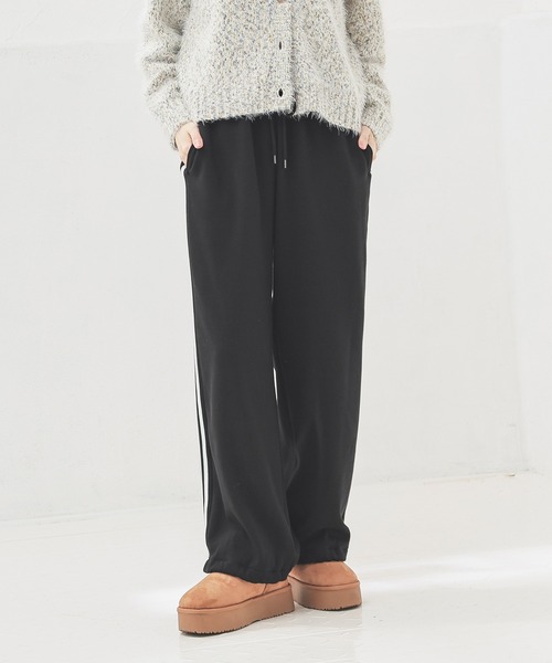 Honeys（ハニーズ）の「【ハニぽか】あったかライン入りパンツ（スウェットパンツ・レディース・ブラウン/杢グレー/ブラック・SS/M/L/S/LL）」の10枚目の写真