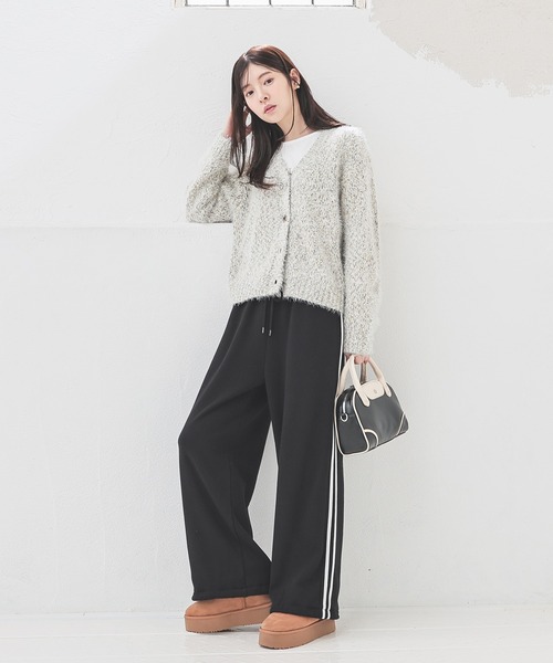 Honeys（ハニーズ）の「【ハニぽか】あったかライン入りパンツ（スウェットパンツ・レディース・ブラウン/杢グレー/ブラック・SS/M/L/S/LL）」の11枚目の写真