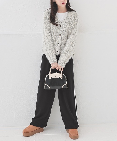 Honeys（ハニーズ）の「【ハニぽか】あったかライン入りパンツ（スウェットパンツ・レディース・ブラウン/杢グレー/ブラック・SS/M/L/S/LL）」の12枚目の写真