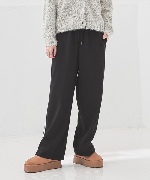 Honeys（ハニーズ）の「【ハニぽか】あったかライン入りパンツ（スウェットパンツ・レディース・ブラウン/杢グレー/ブラック・SS/M/L/S/LL）」の14枚目の写真