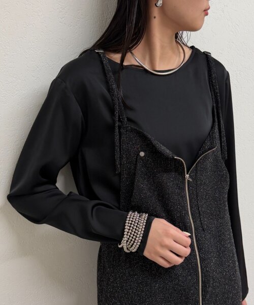 サテンロンTブラウス（シャツ/ブラウス）｜LOUNGEDRESS（ラウンジ