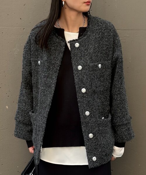 LOUNGEDRESS（ラウンジドレス）の「サテンロンTブラウス（シャツ/ブラウス・レディース・オフホワイト/ブラック・FREE）」の16枚目の写真