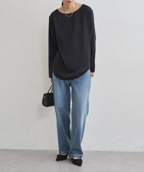 【Loungedress】サテンロンTブラウス セール】サテンロンTブラウス（シャツ/ブラウス）｜LOUNGEDRESS