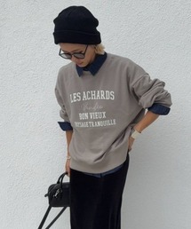 LBC | チェーンステッチ刺繍ロゴ裏毛プルオーバー(スウェット)