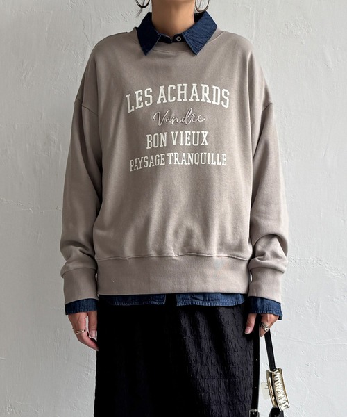 LBC（エルビーシー）の「チェーンステッチ刺繍ロゴ裏毛プルオーバー（スウェット・レディース・ナチュラル/ブルー/チャコール/ベージュ・M/L）」の14枚目の写真