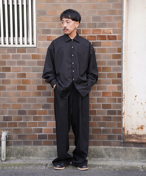 Aphlotus(アプロタス)の「オーバーサイズTRオープンカラーシャツ(シャツ/ブラウス・メンズ・グレー/ブラック・LARGE/MEDIUM/SMALL)」の7枚目の写真