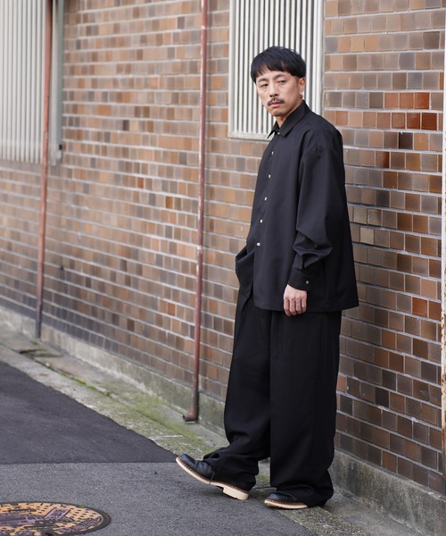 Aphlotus(アプロタス)の「オーバーサイズTRオープンカラーシャツ(シャツ/ブラウス・メンズ・グレー/ブラック・LARGE/MEDIUM/SMALL)」の8枚目の写真