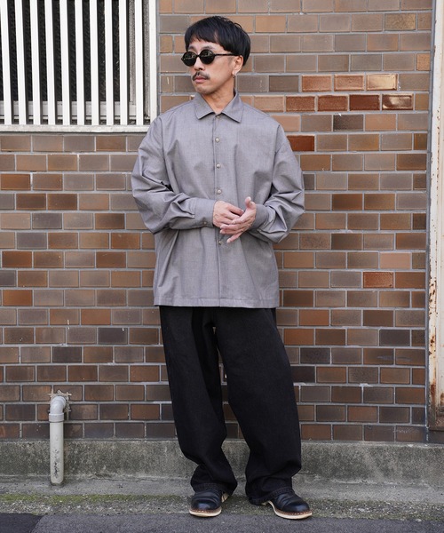Aphlotus(アプロタス)の「オーバーサイズTRオープンカラーシャツ(シャツ/ブラウス・メンズ・グレー/ブラック・LARGE/MEDIUM/SMALL)」の10枚目の写真
