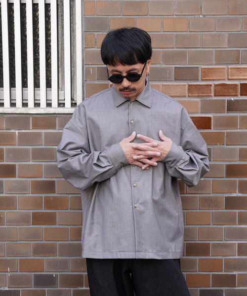 Aphlotus(アプロタス)の「オーバーサイズTRオープンカラーシャツ(シャツ/ブラウス・メンズ・グレー/ブラック・LARGE/MEDIUM/SMALL)」の9枚目の写真
