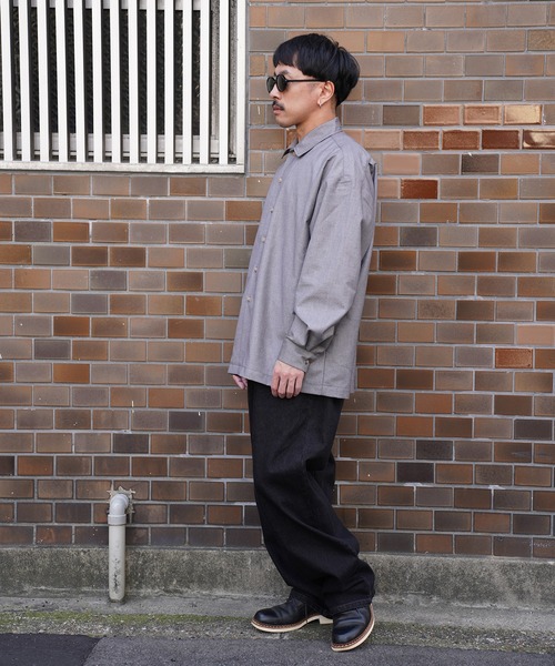 Aphlotus(アプロタス)の「オーバーサイズTRオープンカラーシャツ(シャツ/ブラウス・メンズ・グレー/ブラック・LARGE/MEDIUM/SMALL)」の11枚目の写真