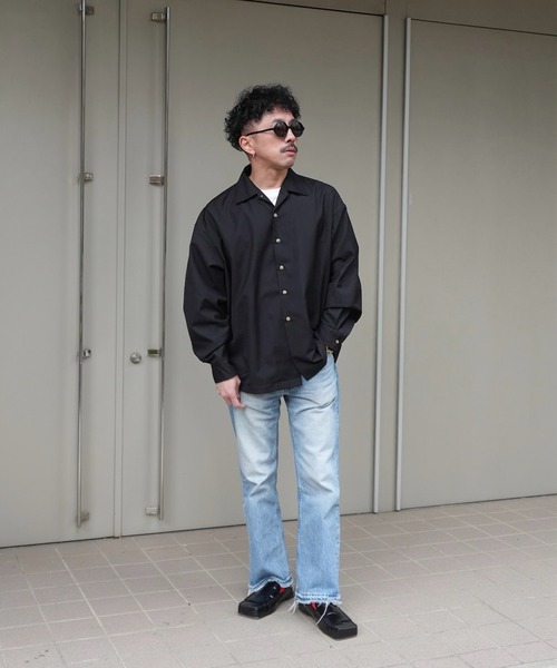 Aphlotus(アプロタス)の「オーバーサイズTRオープンカラーシャツ(シャツ/ブラウス・メンズ・グレー/ブラック・LARGE/MEDIUM/SMALL)」の13枚目の写真