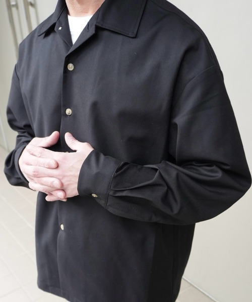 Aphlotus(アプロタス)の「オーバーサイズTRオープンカラーシャツ(シャツ/ブラウス・メンズ・グレー/ブラック・LARGE/MEDIUM/SMALL)」の14枚目の写真