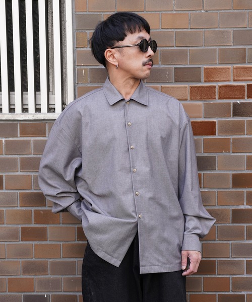 Aphlotus(アプロタス)の「オーバーサイズTRオープンカラーシャツ(シャツ/ブラウス・メンズ・グレー/ブラック・LARGE/MEDIUM/SMALL)」の22枚目の写真