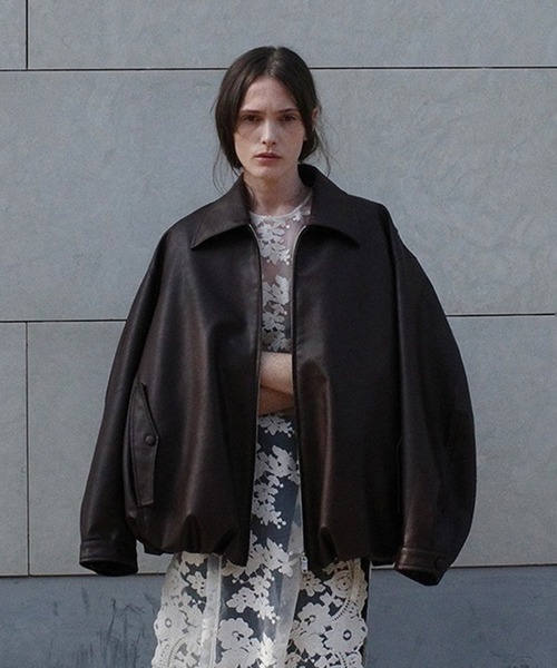 FAKE LEATHER BALLOON JACKET（その他アウター）｜CLANE（クラネ）の