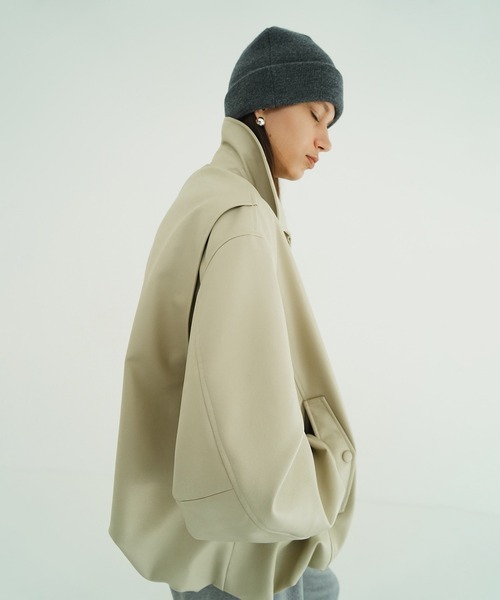 FAKE LEATHER BALLOON JACKET（その他アウター）｜CLANE（クラネ）の