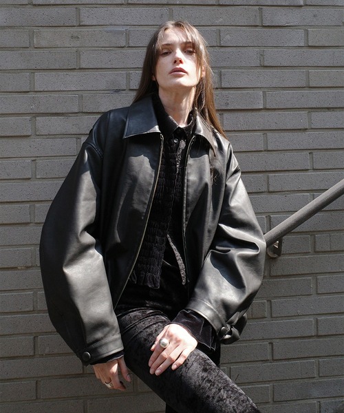セール】FAKE LEATHER BALLOON JACKET（その他アウター）｜CLANE