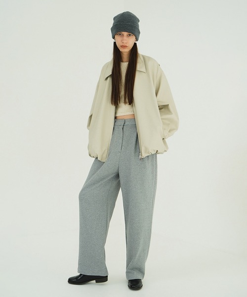 CLANE(クラネ)の「FAKE LEATHER BALLOON JACKET(その他アウター・レディース・アイボリー/ブラウン・1/2)」の11枚目の写真