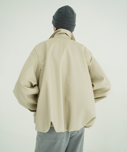 CLANE(クラネ)の「FAKE LEATHER BALLOON JACKET(その他アウター・レディース・アイボリー/ブラウン・1/2)」の10枚目の写真