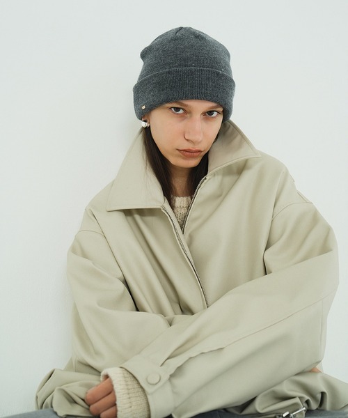 CLANE(クラネ)の「FAKE LEATHER BALLOON JACKET(その他アウター・レディース・アイボリー/ブラウン・1/2)」の8枚目の写真