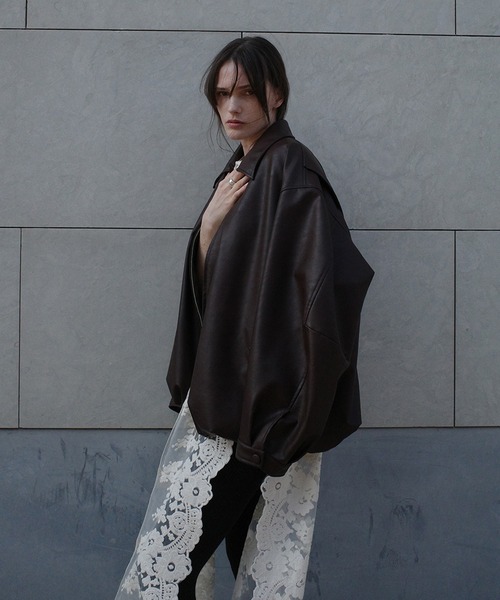 FAKE LEATHER BALLOON JACKET（その他アウター）｜CLANE（クラネ）の