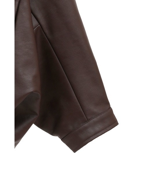 CLANE(クラネ)の「FAKE LEATHER BALLOON JACKET(その他アウター・レディース・アイボリー/ブラウン・1/2)」の18枚目の写真