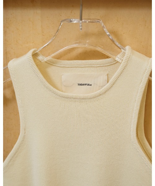 TODAYFUL（トゥデイフル）の「Crewneck Knit Tanktop（タンクトップ・レディース・キナリ/ブルー系その他/ブラック/ブラウン・FREE）」の9枚目の写真