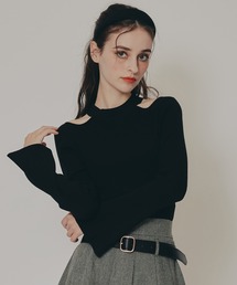 REDYAZEL | カットアウトリブニットトップス(ニット/セーター)