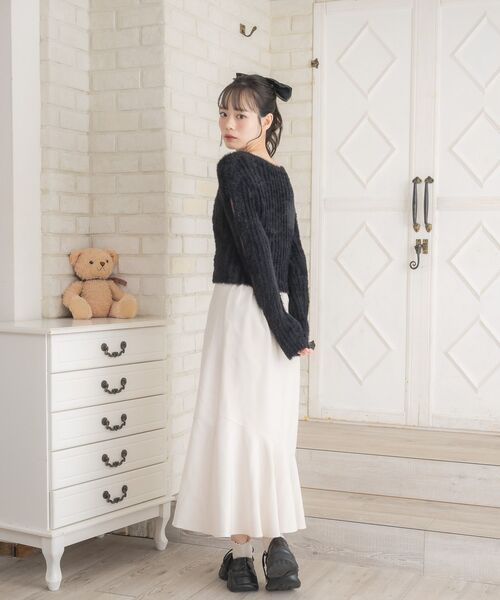 ems excite（エムズエキサイト）の「共ベルトマーメイドSK（スカート・レディース・グレー系その他2/ブラック/ナチュラル・FREE）」の6枚目の写真