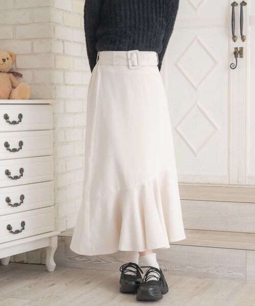 ems excite（エムズエキサイト）の「共ベルトマーメイドSK（スカート・レディース・グレー系その他2/ブラック/ナチュラル・FREE）」の8枚目の写真