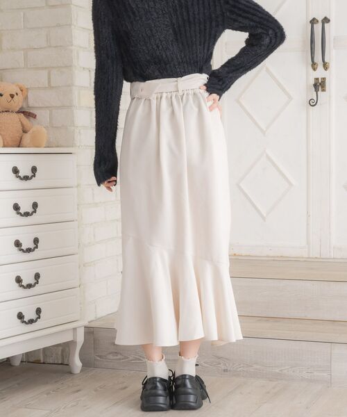 ems excite（エムズエキサイト）の「共ベルトマーメイドSK（スカート・レディース・グレー系その他2/ブラック/ナチュラル・FREE）」の10枚目の写真